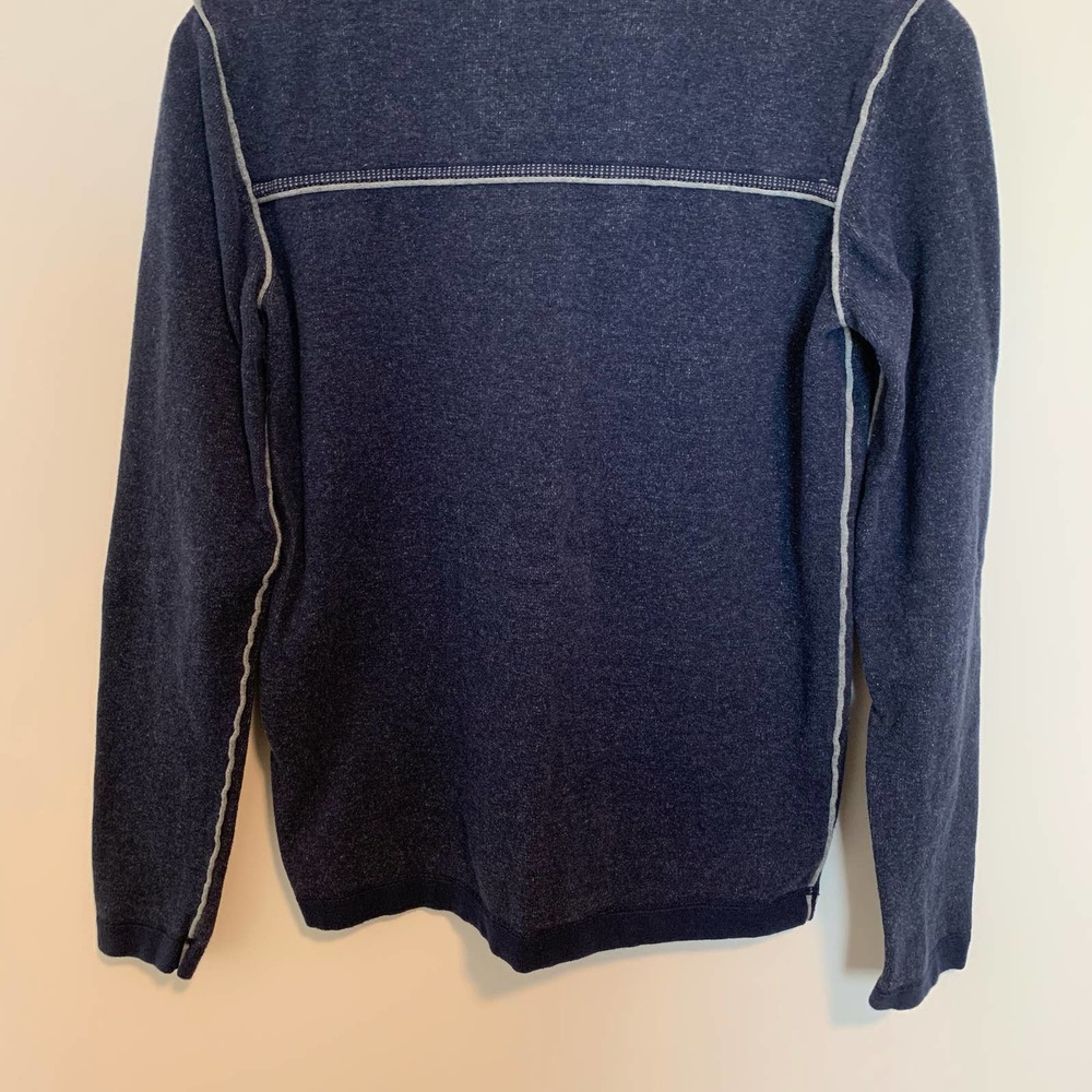 Sundance Mens Long Sleeve Sweater Shirt Size Small Navy Blue Button - Picture 14 of 15